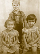Brigitte, Wolfgang, Waltraut Balke 1946